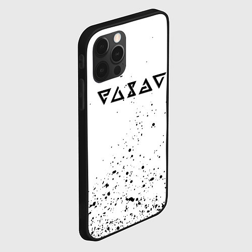 Чехол iPhone 12 Pro Max Ведьмак брызги красок / 3D-Черный – фото 2