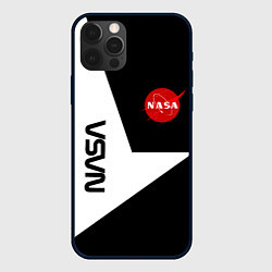 Чехол для iPhone 12 Pro Max Nasa текстура геометрия, цвет: 3D-черный