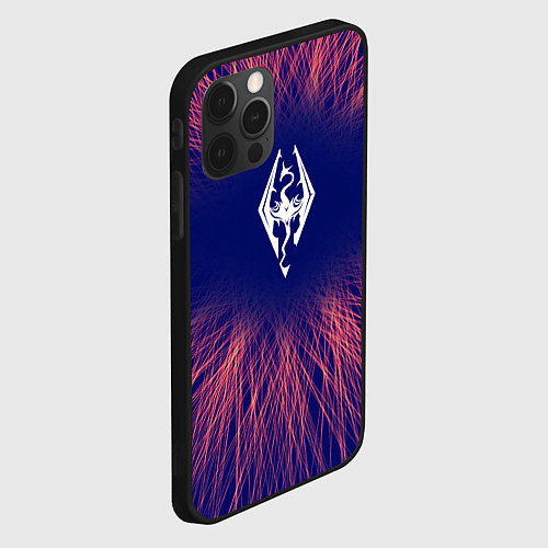 Чехол iPhone 12 Pro Max Skyrim red energy / 3D-Черный – фото 2