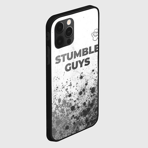 Чехол iPhone 12 Pro Max Stumble Guys - white gradient посередине / 3D-Черный – фото 2