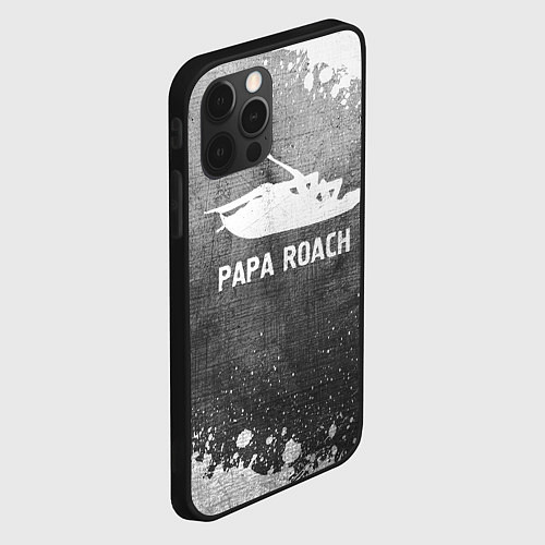 Чехол iPhone 12 Pro Max Papa Roach - grey gradient / 3D-Черный – фото 2