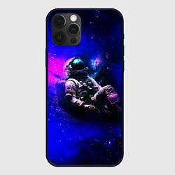 Чехол для iPhone 12 Pro Max Астронавт в пучине, цвет: 3D-черный
