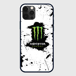 Чехол для iPhone 12 Pro Max Monster energy брызги красок, цвет: 3D-черный