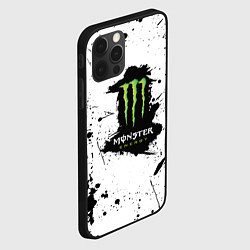 Чехол для iPhone 12 Pro Max Monster energy брызги красок, цвет: 3D-черный — фото 2