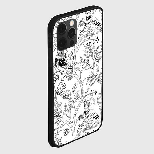 Чехол iPhone 12 Pro Max Птицы Сирин / 3D-Черный – фото 2