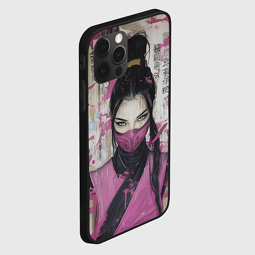 Чехол iPhone 12 Pro Max Милина в японском стиле / 3D-Черный – фото 2