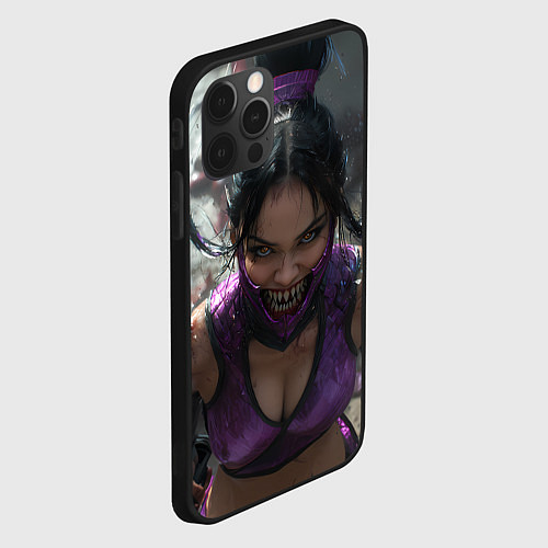 Чехол iPhone 12 Pro Max Кровожадная Милина / 3D-Черный – фото 2