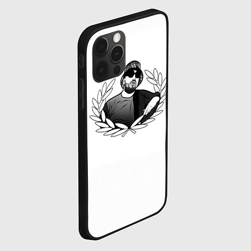 Чехол iPhone 12 Pro Max Паша техник арт чб / 3D-Черный – фото 2