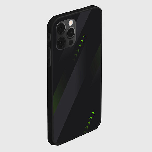 Чехол iPhone 12 Pro Max Color black green / 3D-Черный – фото 2