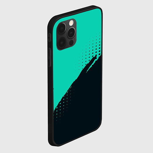 Чехол iPhone 12 Pro Max Color black light blue / 3D-Черный – фото 2