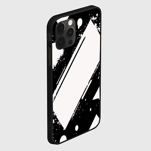 Чехол iPhone 12 Pro Max Color black white / 3D-Черный – фото 2