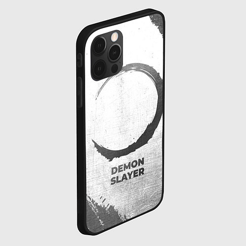 Чехол iPhone 12 Pro Max Demon Slayer - white gradient / 3D-Черный – фото 2