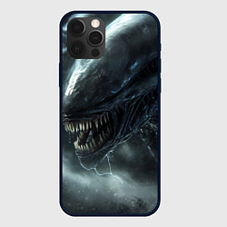 Чехол для iPhone 12 Pro Max Чужой с открытой пастью, цвет: 3D-черный