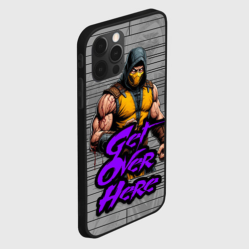 Чехол iPhone 12 Pro Max Мортал комбат скорпион / 3D-Черный – фото 2