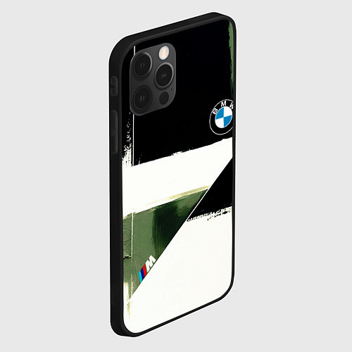 Чехол iPhone 12 Pro Max BMW логотип / 3D-Черный – фото 2