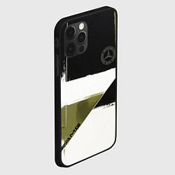 Чехол для iPhone 12 Pro Max Merсedes Benz логотип, цвет: 3D-черный — фото 2