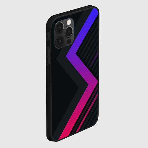 Чехол iPhone 12 Pro Max Color black line / 3D-Черный – фото 2