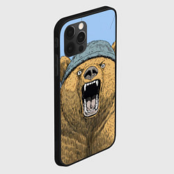 Чехол для iPhone 12 Pro Max Злой орущий медведь, цвет: 3D-черный — фото 2