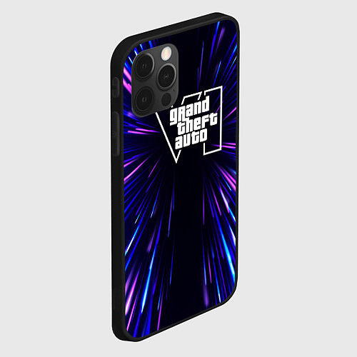 Чехол iPhone 12 Pro Max GTA6 neon energy / 3D-Черный – фото 2