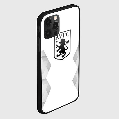 Чехол iPhone 12 Pro Max Aston Villa white poly / 3D-Черный – фото 2