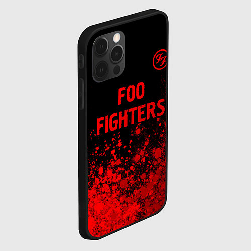 Чехол iPhone 12 Pro Max Foo Fighters - red gradient посередине / 3D-Черный – фото 2