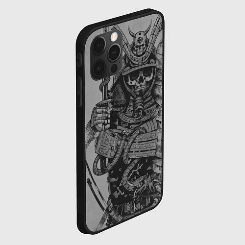 Чехол iPhone 12 Pro Max Мертвый самурай призрак / 3D-Черный – фото 2