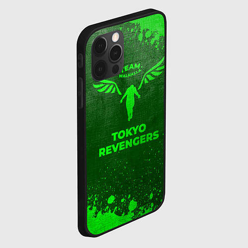 Чехол iPhone 12 Pro Max Tokyo Revengers - green gradient / 3D-Черный – фото 2
