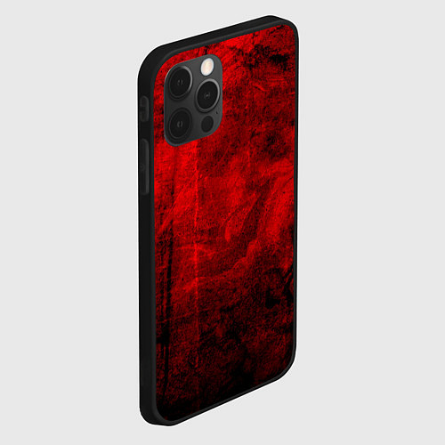 Чехол iPhone 12 Pro Max Абстракция - red trash darkness / 3D-Черный – фото 2