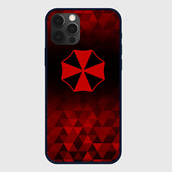 Чехол для iPhone 12 Pro Max Resident Evil red poly, цвет: 3D-черный