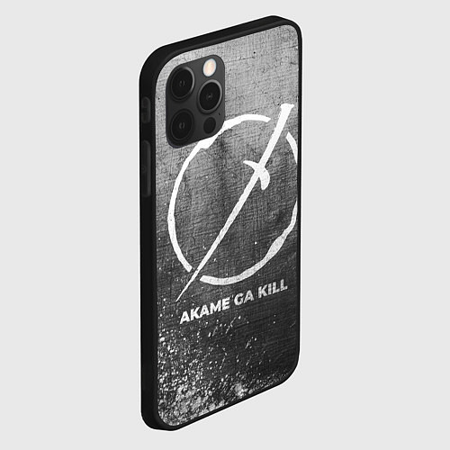 Чехол iPhone 12 Pro Max Akame ga Kill - grey gradient / 3D-Черный – фото 2