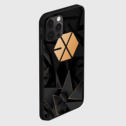 Чехол для iPhone 12 Pro Max Exo golden poly, цвет: 3D-черный — фото 2