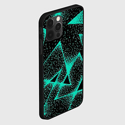 Чехол для iPhone 12 Pro Max The triangle is light blue, цвет: 3D-черный — фото 2