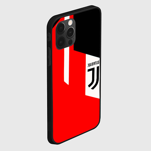 Чехол iPhone 12 Pro Max Juventus sport geometry / 3D-Черный – фото 2