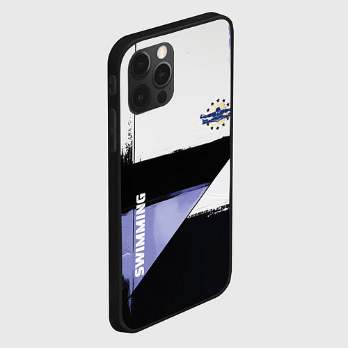 Чехол iPhone 12 Pro Max Плавание спортивное / 3D-Черный – фото 2