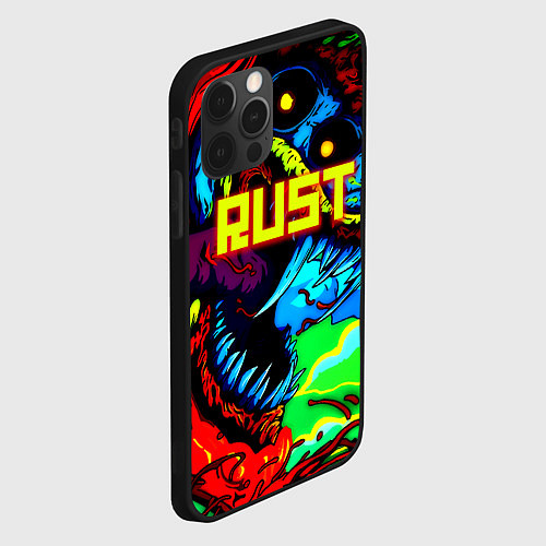 Чехол iPhone 12 Pro Max Rust hyperbeast / 3D-Черный – фото 2
