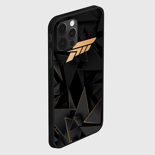 Чехол iPhone 12 Pro Max Forza Horizon golden poly / 3D-Черный – фото 2