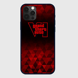 Чехол для iPhone 12 Pro Max GTA6 red poly, цвет: 3D-черный