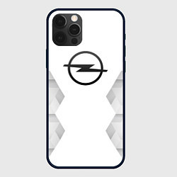 Чехол для iPhone 12 Pro Max Opel white poly, цвет: 3D-черный