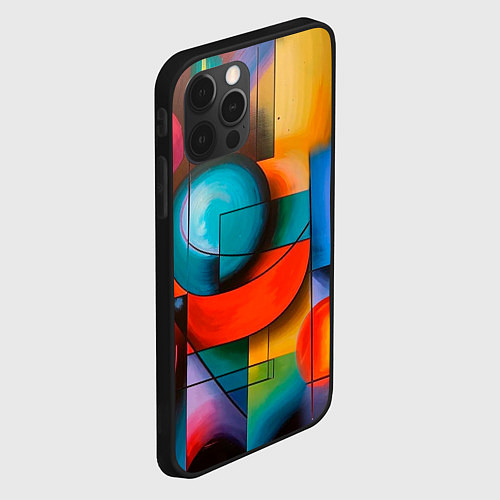 Чехол iPhone 12 Pro Max Фигурный авангард / 3D-Черный – фото 2