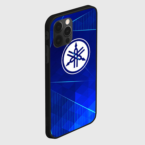 Чехол iPhone 12 Pro Max Yamaha blue poly / 3D-Черный – фото 2