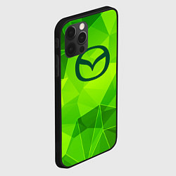 Чехол для iPhone 12 Pro Max Mazda green poly, цвет: 3D-черный — фото 2