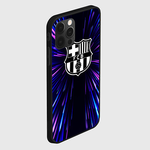 Чехол iPhone 12 Pro Max Barcelona neon energy / 3D-Черный – фото 2