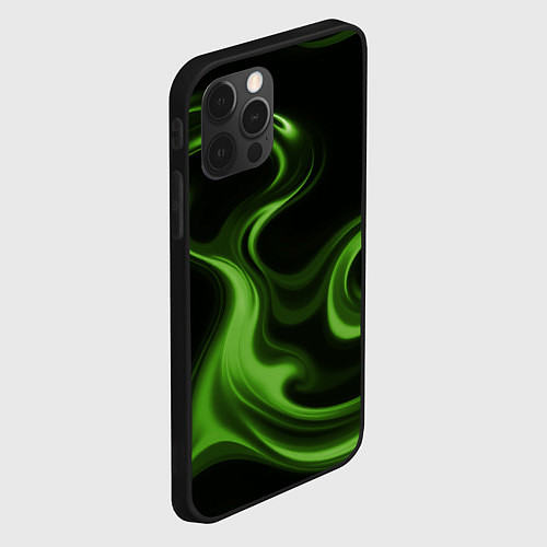 Чехол iPhone 12 Pro Max Green black / 3D-Черный – фото 2
