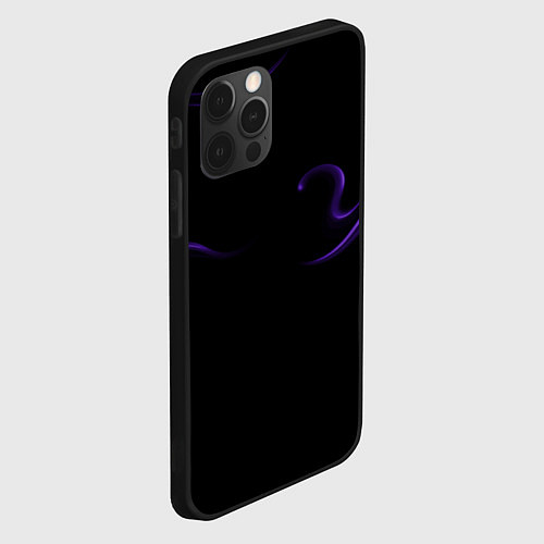 Чехол iPhone 12 Pro Max The color purple is an abstraction / 3D-Черный – фото 2