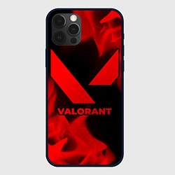 Чехол для iPhone 12 Pro Max Valorant - red gradient, цвет: 3D-черный