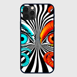 Чехол для iPhone 12 Pro Max Глаз и щупальца, цвет: 3D-черный