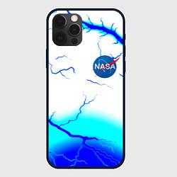 Чехол для iPhone 12 Pro Max Nasa неоновый шторм, цвет: 3D-черный