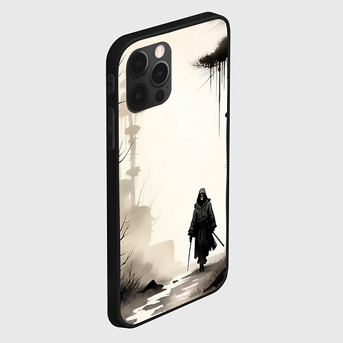 Чехол iPhone 12 Pro Max Путник / 3D-Черный – фото 2
