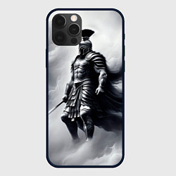 Чехол для iPhone 12 Pro Max Спартанский воин среди львов, цвет: 3D-черный