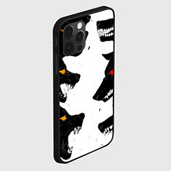 Чехол для iPhone 12 Pro Max Волки со светящимися глазами, цвет: 3D-черный — фото 2